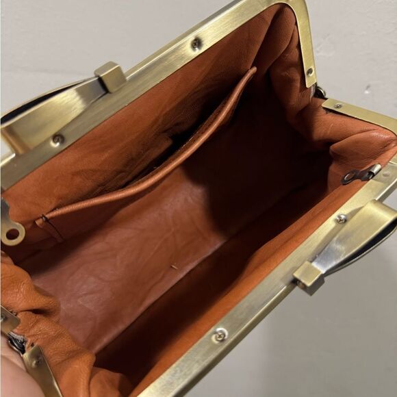 Genuine Hair On Cowhide Handmade Bowknot Shaped Kisslock Clutch Bag, Multi Use - Picture 12 of 12